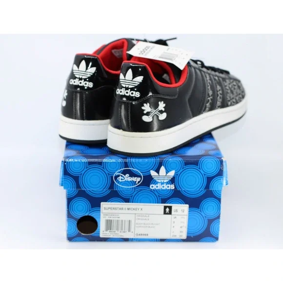 F0 Deadstock ADIDAS Originals Superstar II Mickey X Black1 Runwht G48969 Men 12 F0 Deadstock ADIDAS Originals Superstar II Mickey X Black1  main image 3